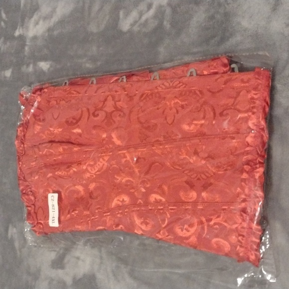 Womens Red CorsetJaquard Print 4X